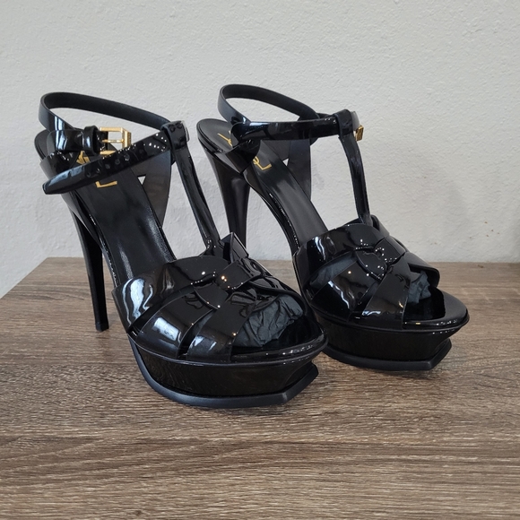 Yves Saint Laurent New Tribute Plataform Sandals - Picture 3 of 9
